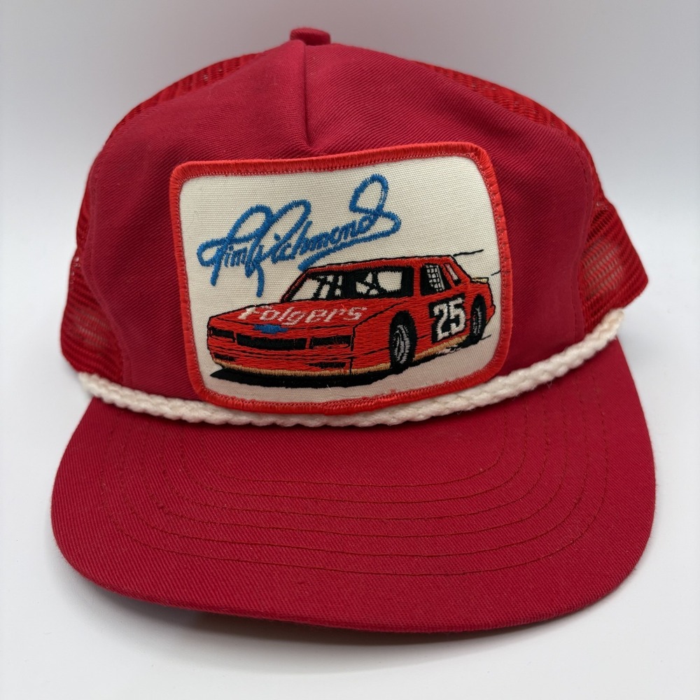 Tim Richmond Hat Cap Hendrick Sportswear Snap Back One Size Rope NASCAR Vintage